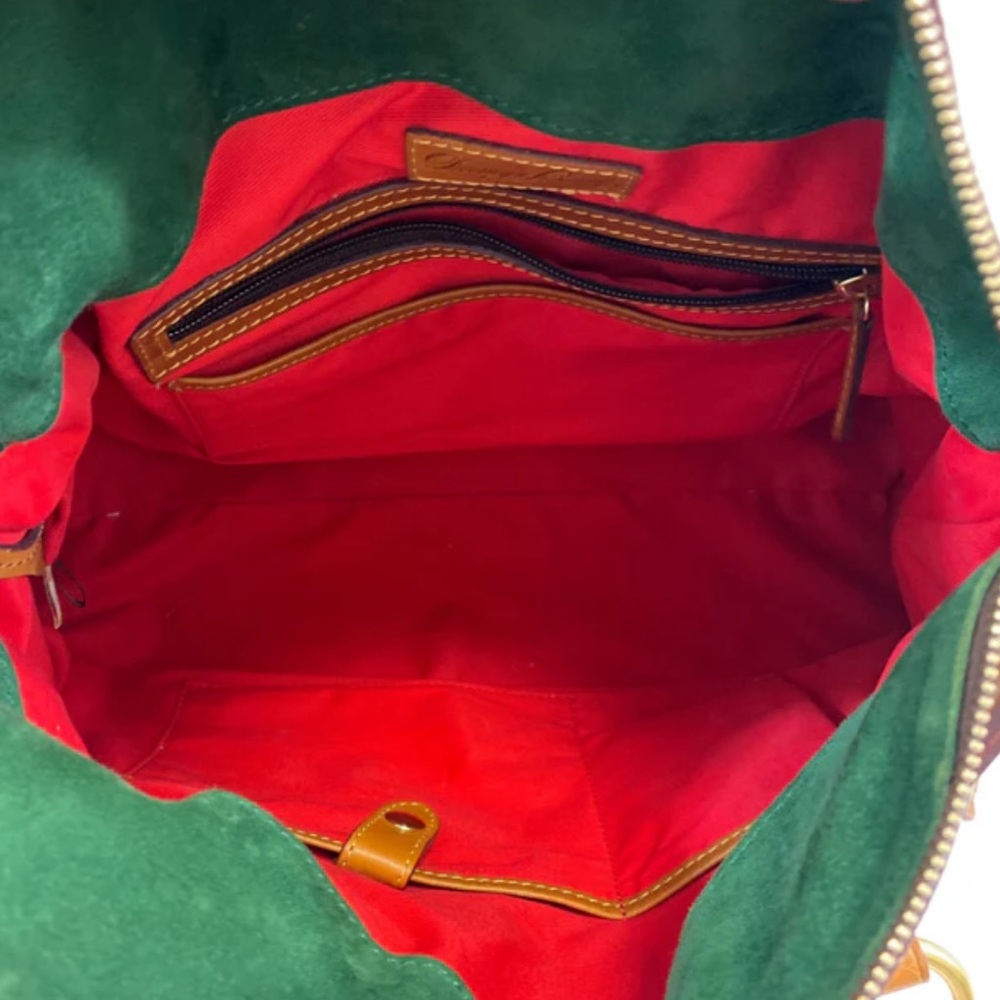 Dooney & Bourke Large Florentine Bag pebble ivory leather *yellow from wear - Picture 3 of 12